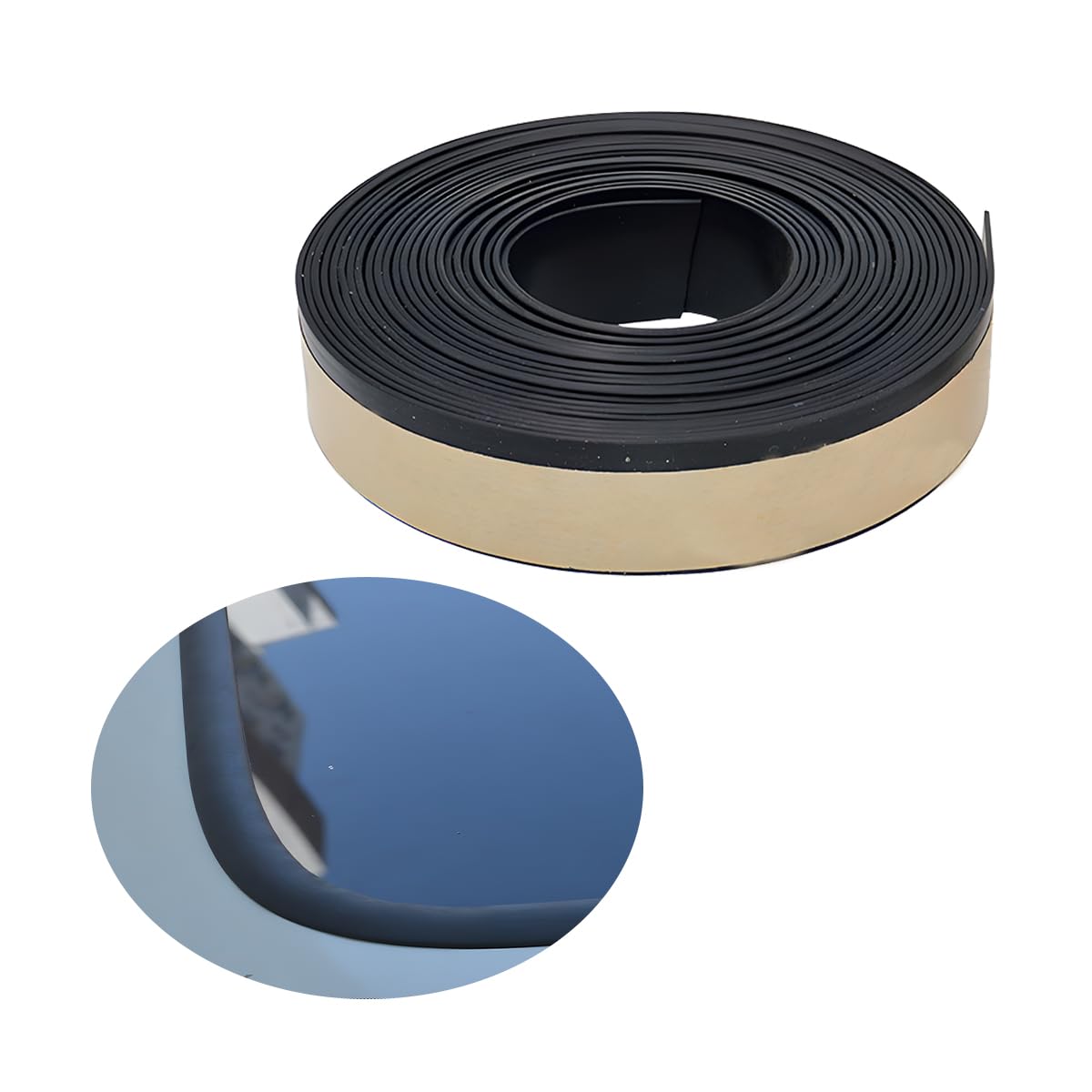 Photo 1 of Mandark 9.8Ft Car Windshield Seal Strip, Rubber Vehicle Weather Stripping for Sunroof Sliding Doors Windows, Adhesive Automotive Edge Trim Protector, Universal for SUV, Sedan, Truck