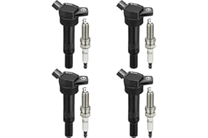 BDFHYK Ignition Coil Pack UF651 and Iridium Spark Plug 9686 Compatible with Kia Soul 2012 2013 2014 2015 Hyundai Elantra Coupe GT 2016-2018 Hyundai Tucson Kia Forte Coil Pack 1.8L 2.0L l4 Set of 4