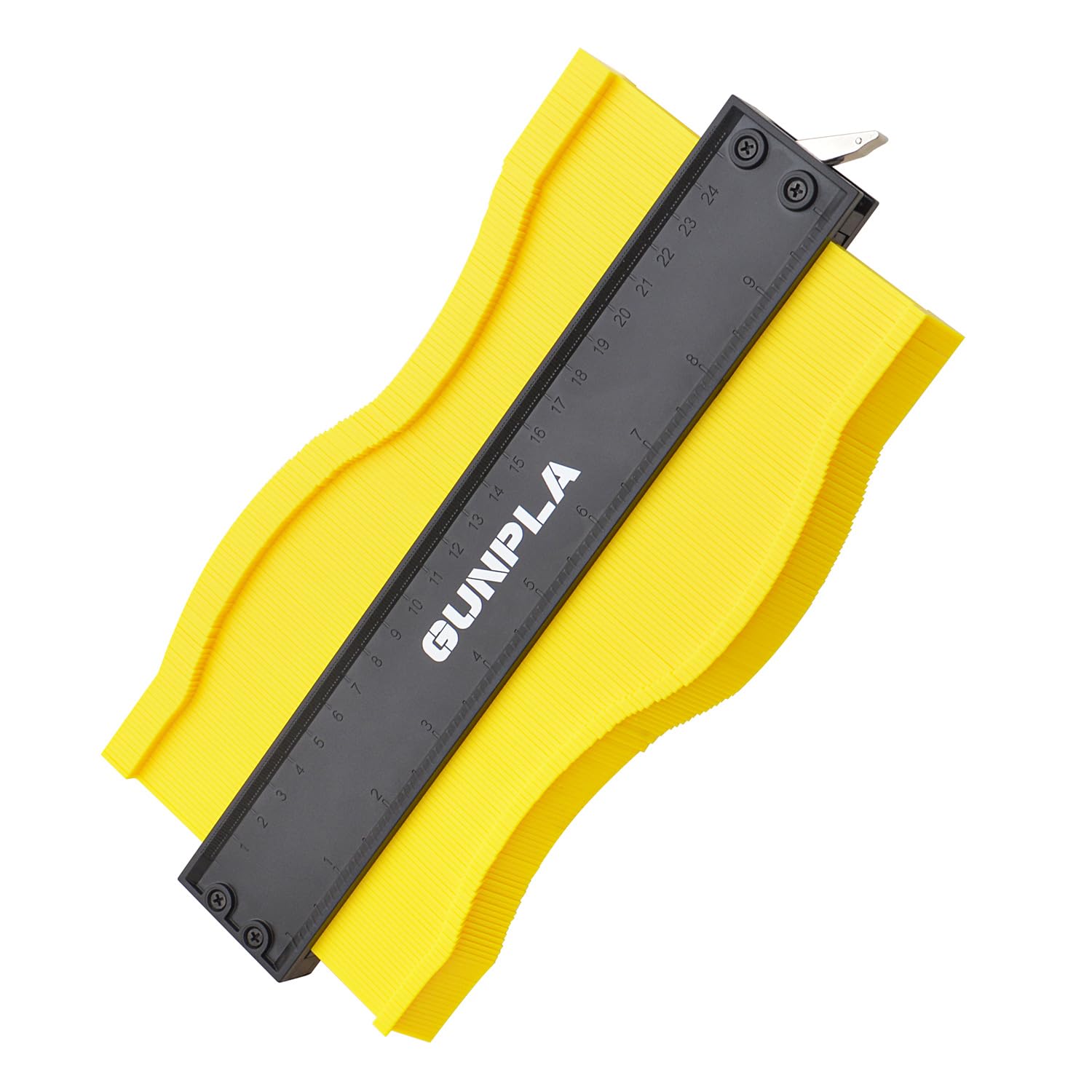 Gunpla 25cm/10inch Contour Gauge, Adjustable Lock Mechanism Precise Profile Gauges Duplicator Measure Tool Irregular Shapes Accurate Copy Woodworking Tracing Tiles Wood Board Marking Measurement