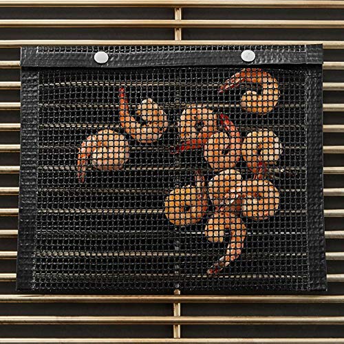 Cuekondy New Hot Grill Mats Non-Stick Mesh Barbecue Bag BBQ Bake Bag for Patio Outdoor Camping Picnic Tool,FDA-Approved,Reusable & Easy to Clean