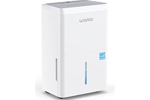 Waykar 5000 Sq.Ft 2025 Energy Star Dehumidifier for Home, Basement, Bedroom, Bathroom, Max 80 Pint/D(Standard 63 Pint/D) with Drain Hose&Water Tank, Ultra Quiet(40 dB), Intelligent Humidity Adjustment