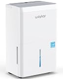 Waykar 150 Pint Energy Star Dehumidifier for Large Rooms up to 7,000 Sq. Ft. for Home, Basement, Commercial, Industrial, with Drain Hose & Tank, Auto Defrost, Ultra Quiet, Smart Auto Comfort Mode