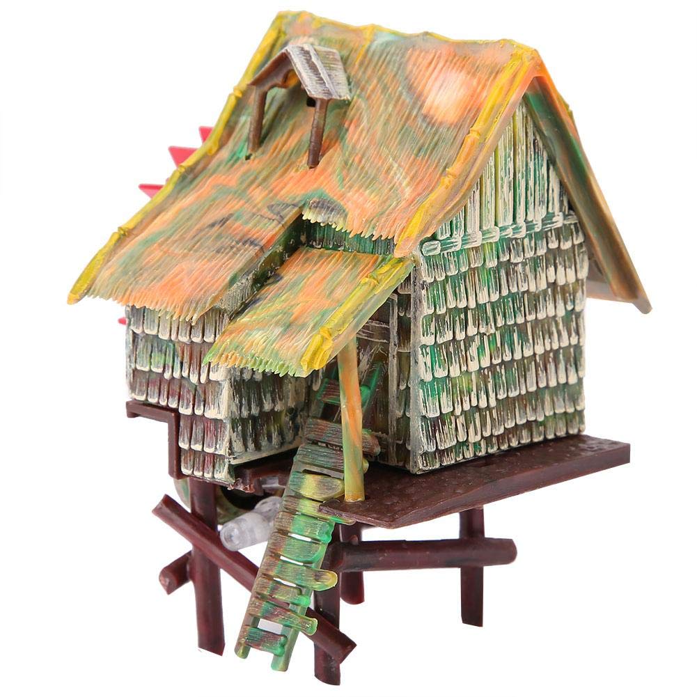 Fish Tank Landscaping Decoration Pneumatic Aerated Waterwheel Hut