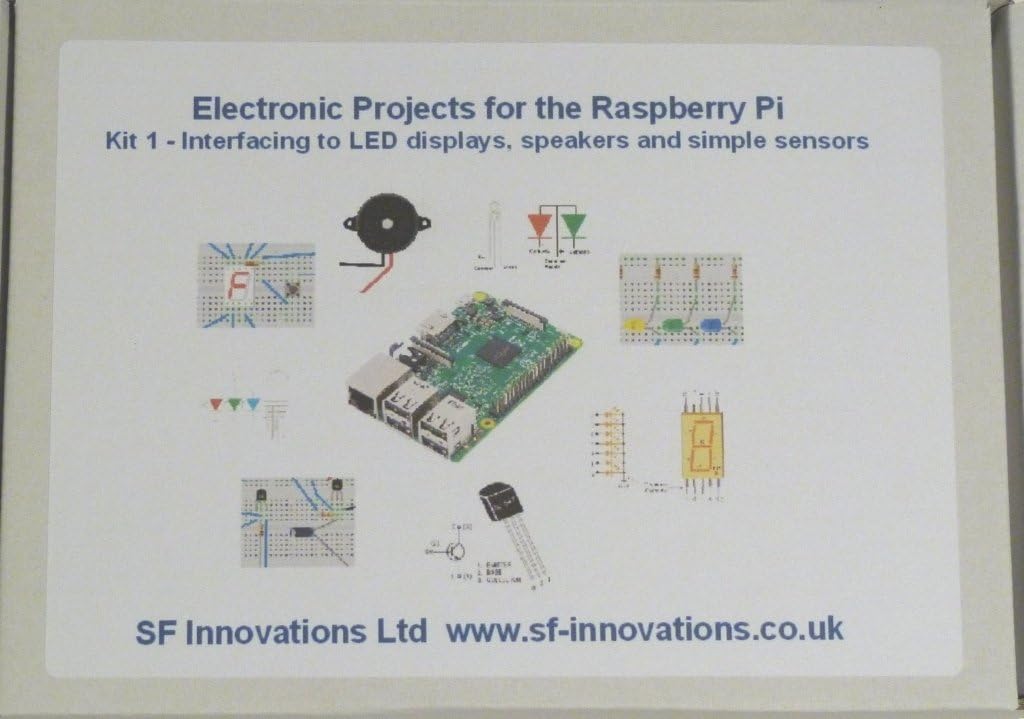 SF Innovations Electronic Projects for the Raspberry Pi Kit with 10 Complete Projects