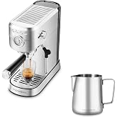 CASABREWS Espresso Machine with Steam Milk Frother &amp; Milk Frothing Pitcher, Gift for Coffee Lovers