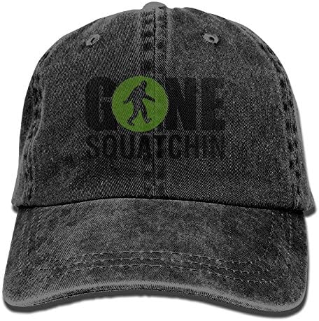 Arsmt Gone Squatchin Bigfoot Green Denim Hat Adjustable Men's Great Baseball Cap