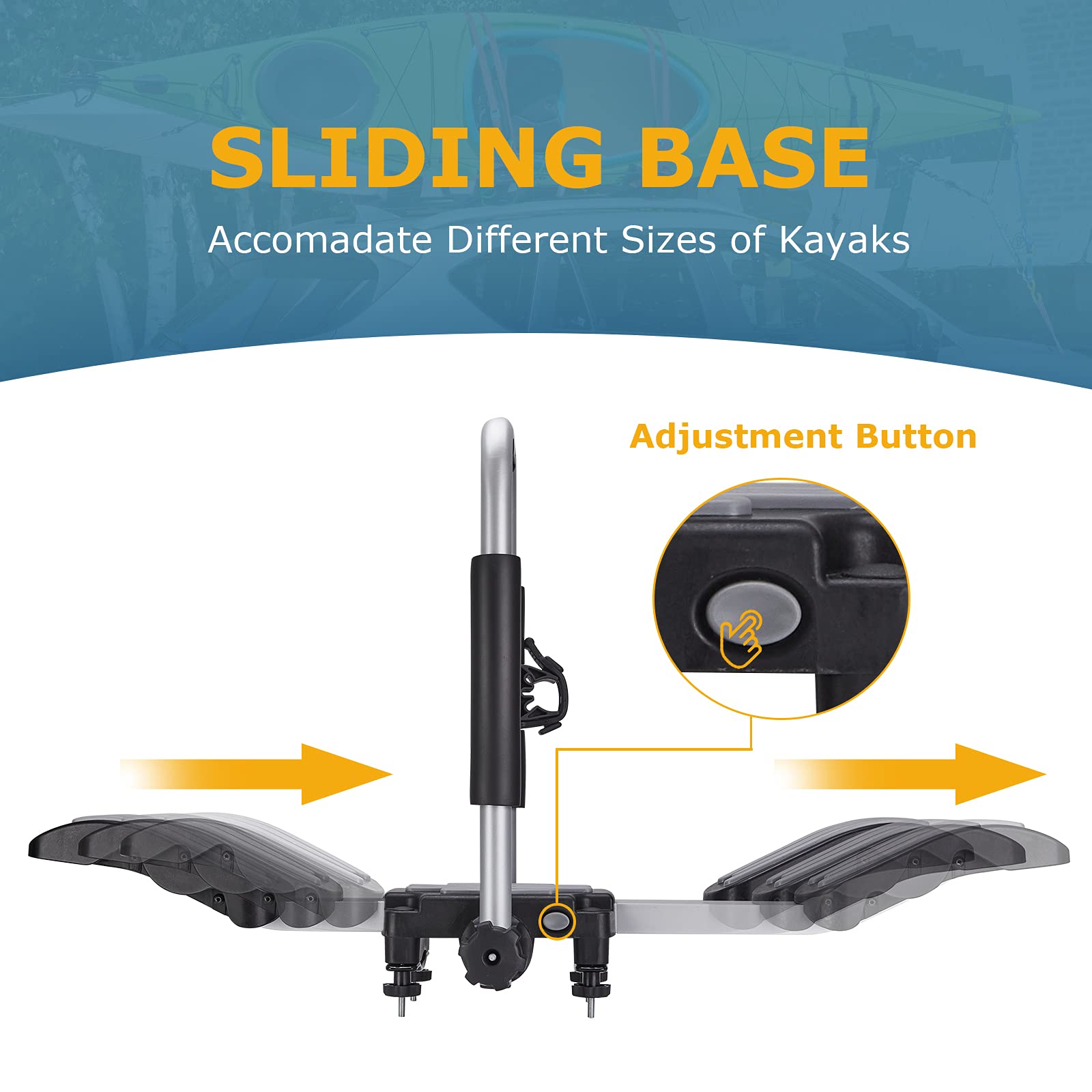 BougeRV Kayak Roof Rack JCradle Carrier Rack Bilateral Design Free Assembly and Universal