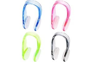 Swimming Nose Clip Penta Angel 4Pcs Unisex Waterproof Silicone Swim Training Nose Plug Protector for Teens Adults (4)