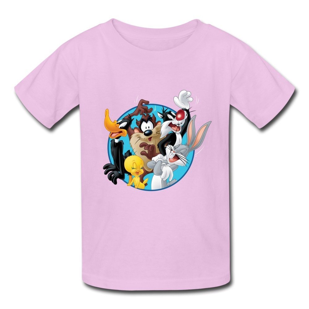 Looney Tunes Tweety Bird And Girls T Shirts Printing Crew Neck