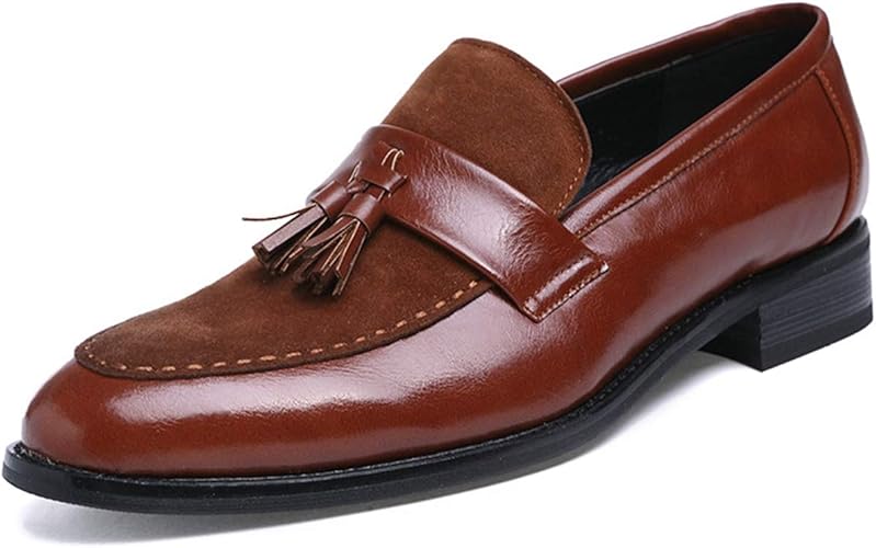 Amazon Wewin ビジネスシューズ タッセルローファー メンズ 革 スエード スリッポン キルト お洒落 快適 防滑 通気 革靴 紳士靴 ドライビング カジュアル 普段用 通勤 通学 Wewin ビジネスシューズ