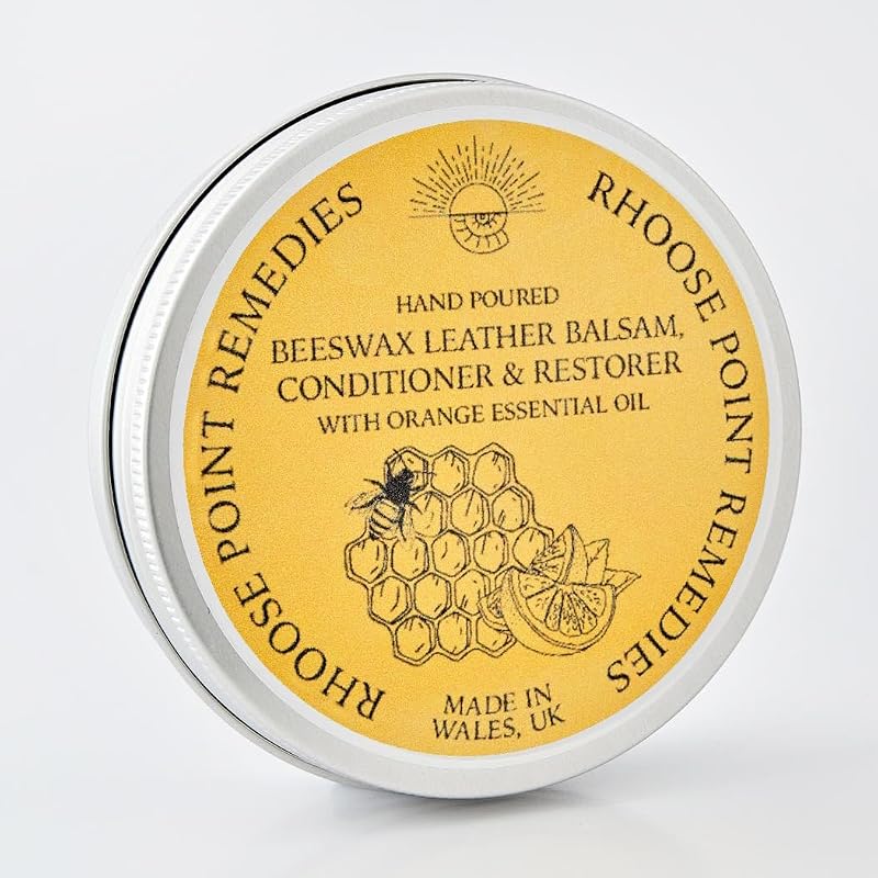 Rhoose Point Remedies 100ml Beeswax Leather Conditioner Restorer Polish Orange