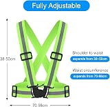 URAQT 2 Pack Reflective Vest and 4 Wristbands High Visibility Safety Gear view 6