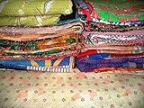 Wholesale Lot of 5 Vintage Handmade Kantha Quilts,Reversible Throws