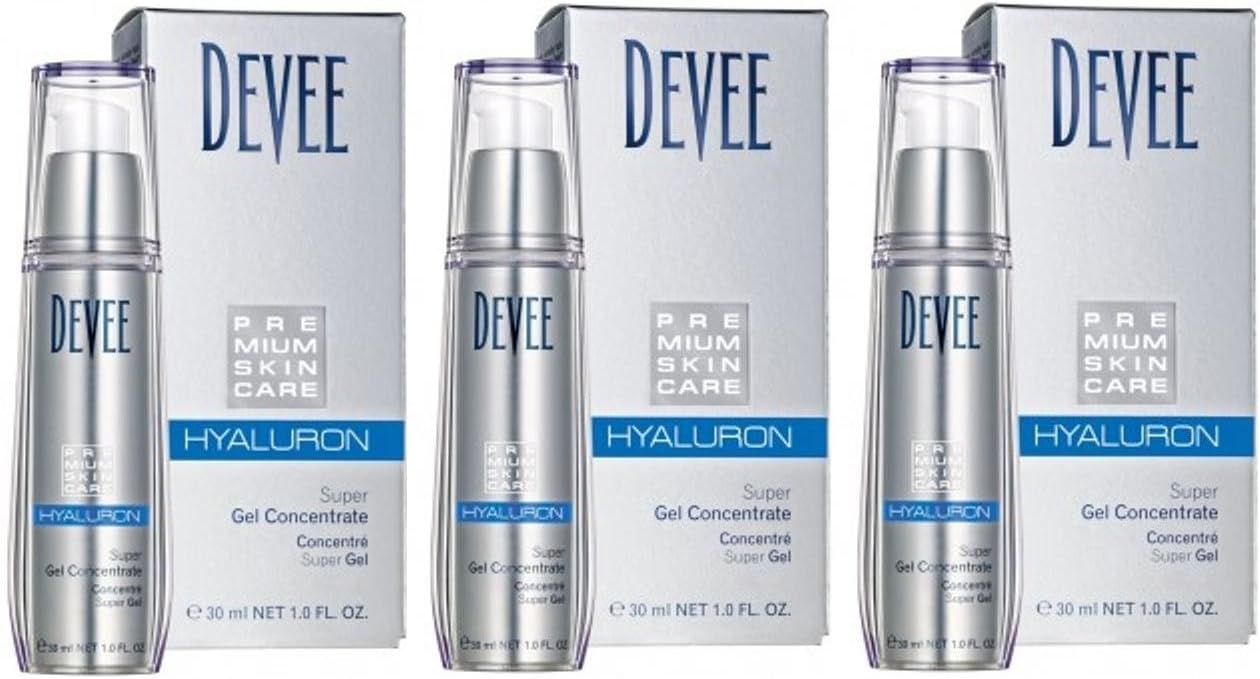 Devee Hyaluronan Gel Super Concentrate 90ml (3 x 30ml) Stock Set Crystal Clear Gel for Every Skin Type