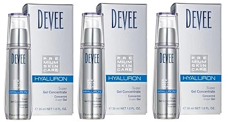 DEVEE Hyaluron Gel Superkonzentrat Vorrats-Set, kristallklares Gel, für jeden Hauttyp, 90ml (3 x 30ml)