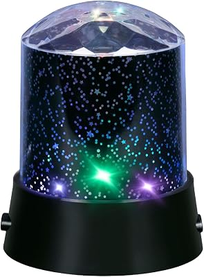 Projetor de Estrelas de Luz Noturna – Projetor LED de Céu Estrelado para Quartos e Quartos das Crianças – Luz Que Muda de Cor e Luz Branca – Com Cabo USB-C – A Bateria