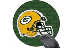 Malogtan Gaming Mouse Pad，Football Sport Mousepad with Non-Slip Rubber Base for Laptop and Desktop,Green Yellow Retro Design Fans Gift for Boy Man Husband