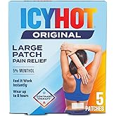 Icy Hot Medicated Patch Extra Strength Pain Relief Patch for Back or Large Area, 5 Count
