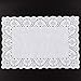 Juvale 200 Pack Rectangular Paper Doilies - 11.7 x 7.3 in White Rectangle - Paper Lace Doilies for Cakes & Desserts - Table Decor & Crafts
