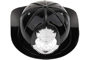 FRECI Firefighter Hat Helmet Fireman Party Dress Up Hat Kids Pretend Chief Hat Halloween Party Role Play Toy –Black