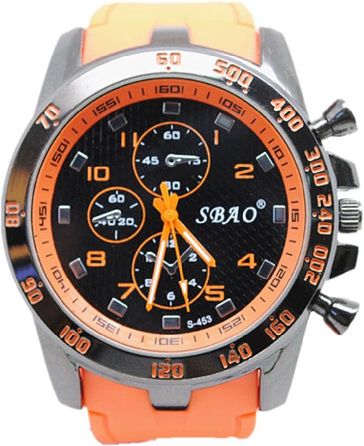 Enjoy Wrist Watch Bracelet Waterproof Sport Watches Luminous Hands for Young Sports Light Color Orange