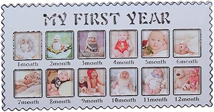 Cadre De Photo Pour Bebe Nouveau Ne Cadre Photo Pour Bebe Naissance 12 Mois Moderne Cadeau De Memoire Souvenir Amazon Fr Bebes Puericulture
