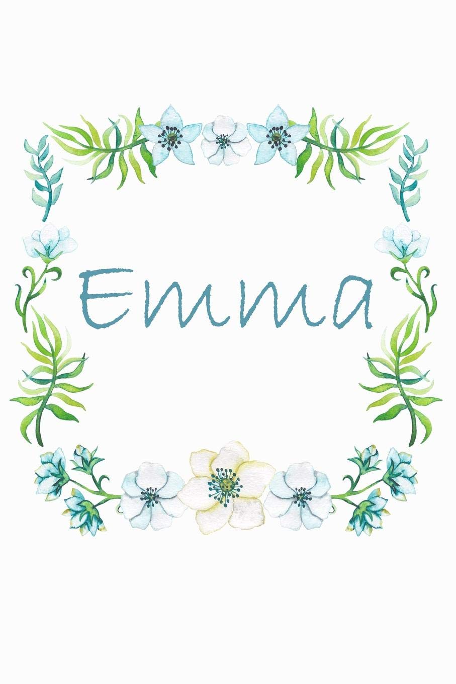 Emma Special Personalized Name Notebook Journal Diary To Write In Card Style Blue Flower Press Robimo Amazon Com Books