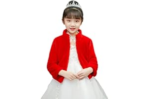 Icegrey Girls Princess Faux Fur Winter Wraps Shawl Kids Bolero Cardigan Dress Coat Wedding Party Dress Up