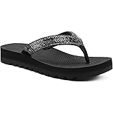 KuaiLu Women's Arch Support Orthotic Flip Flop Sandals