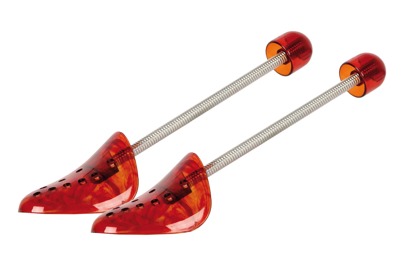 Kaps Premium Plastic Shoe Trees With Holes Air Circulation Womens Ladies Shape, Women UK 3-9 / EU 36-42, Red