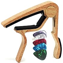 WINGO Wooden Guitar Capo Quick Change for 6-String Acoustic Electric Steel