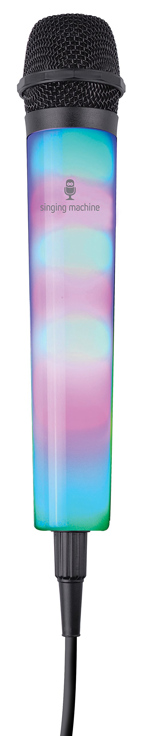 Singing Machine SMM225BK Wired Microphone with LED Flashing Lights & 3 Metre Cord,Black