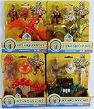 Fisher-Price Imaginext Dinosaur Figure Set of 4 - Saharicus, Stegosaurus, Velociraptor & Pterodactyl