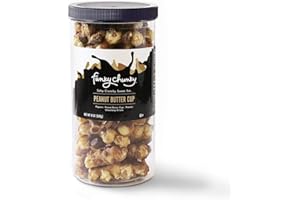 Funky Chunky Gourmet Popcorn, Chocolatey Popcorn, Pretzel, and Nutty Mixes, Peanut Butter Cup Popcorn, 19-Ounce Tall Canister (Pack of 1)