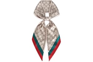 EXTREE Satin Scarf Mulberry Silk Printed Head Wrap Hair Band 7"" x 59""