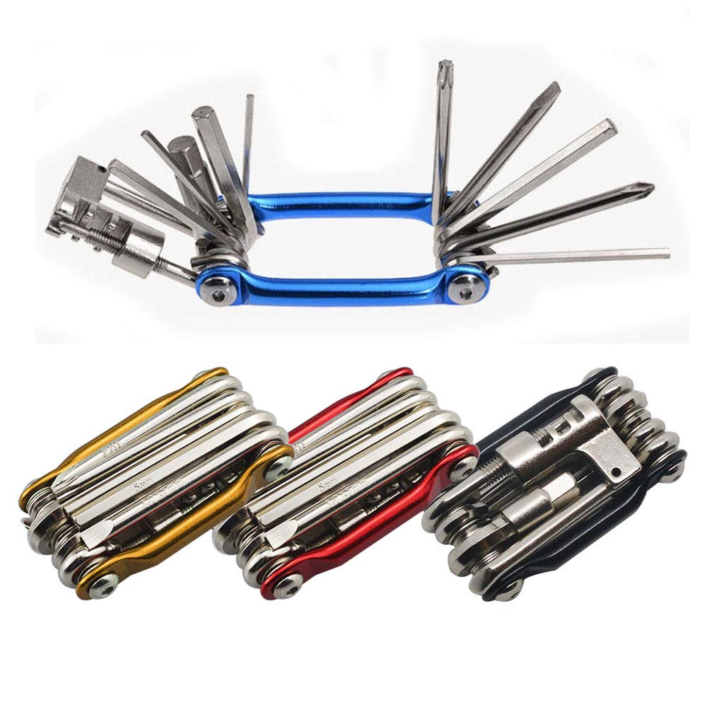 Senven 11-in-1 Multi-Function Portable Folding Bike Repair Tool, Bicycle Repair Tool, Mini Compact Lightweight Bicycle Repair Tool, Stainless Steel Bicycle Repair Tool and Repair kit