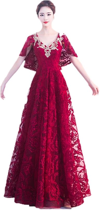 red and gold party dress