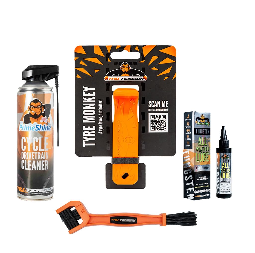 Tru-Tension | Tyre Monkey Bundle | Suitable for all Road, Mountain & Race Bikes | Bicycle Tools & Accessories | 4 Piece Bicycle Kit
