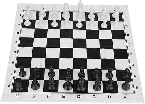 Schaakspel Draagbaar Plastic Internationaal Schaak Middeleeuws Entertainment Bordspel Set Zwart Wit Amazon Nl