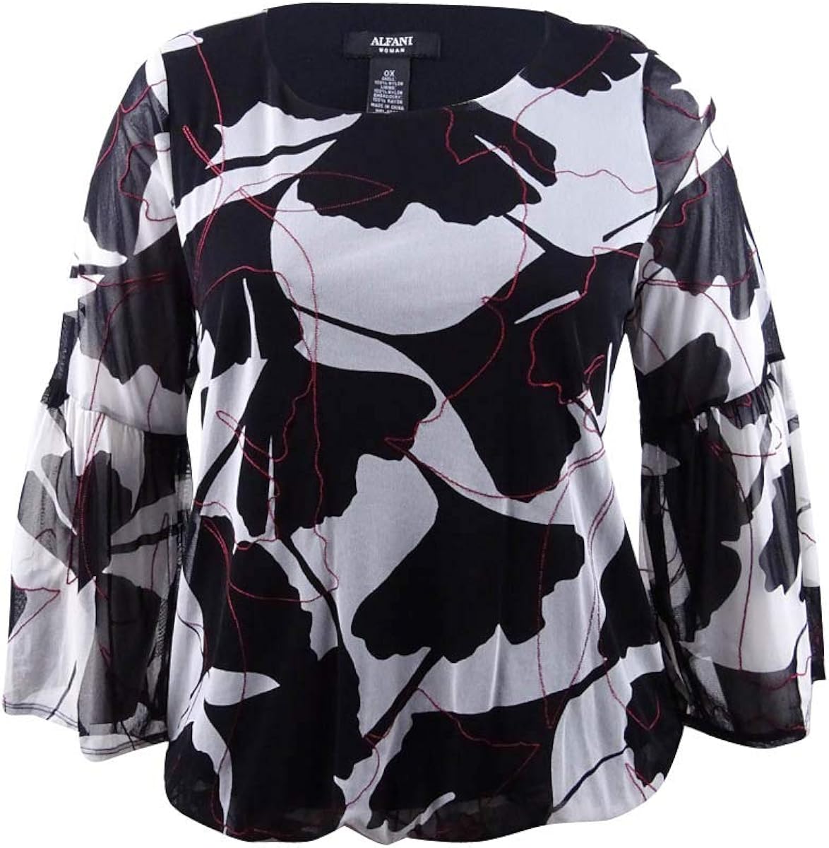 black bubble hem blouse