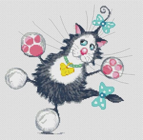 Jazz Hands Princess Whiskers Cross Stitch Kit