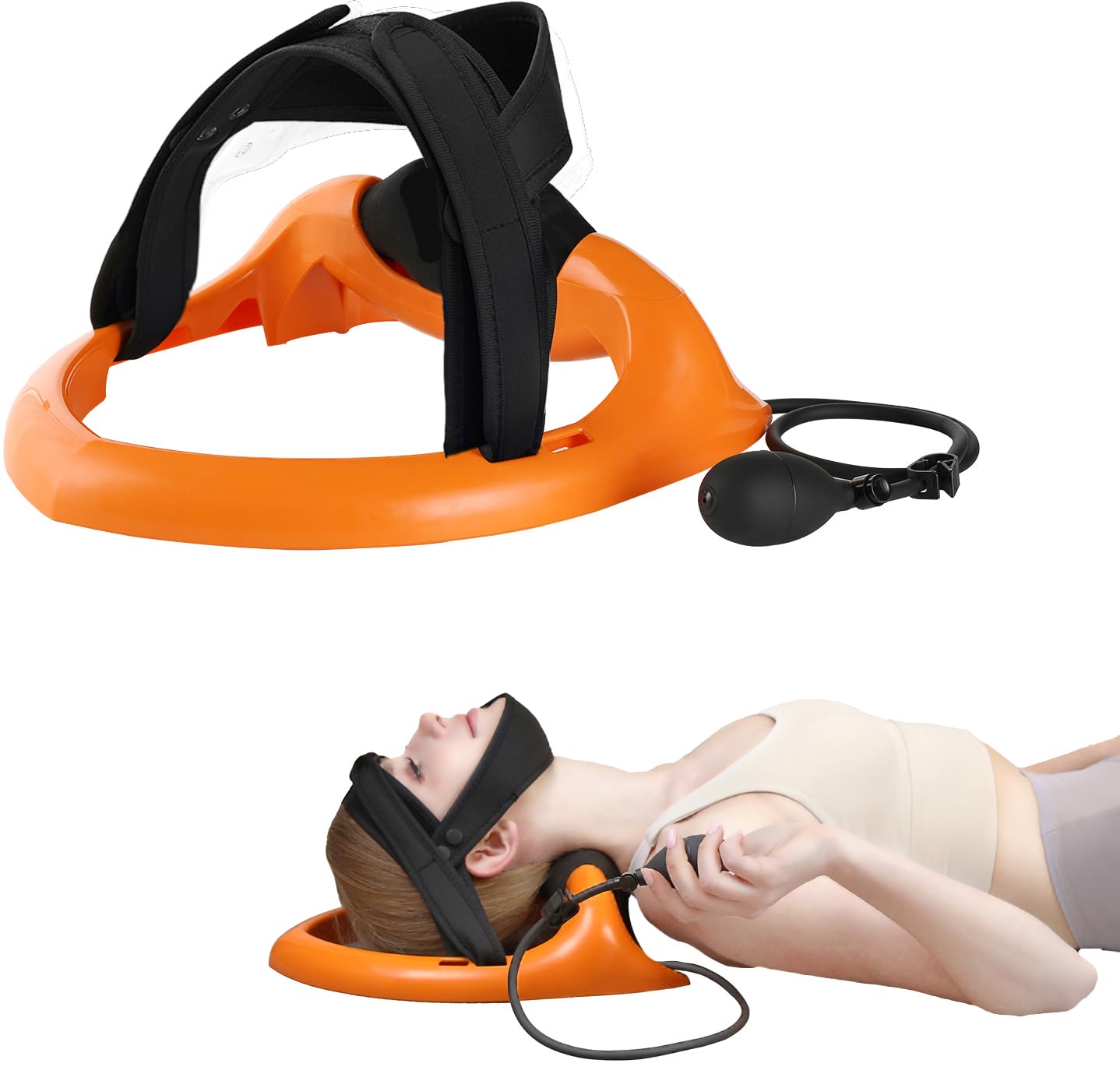 Photo 1 of ECOGUN Posture Neck Exercising Cervical Spine Hydrator Pump, Relief for Stiffness, Relieves Neck Pain, Curve Restorer Orange