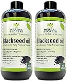 Herbal Secrets Black Seed Oil Natural Dietary Supplement - Cold Pressed Black Cumin Seed Oil from 100% Genuine Nigella Sativa - 16 oz Bottle (2 Pack)