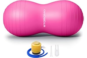 STOROMO Anti-Burst Peanut Ball – High Weight Capacity Exercise Ball for Birth, Yoga, Pilates & Physical Therapy, Eco-Friendly PVC Fitness Ball for Kids & Adults, Includes Pump