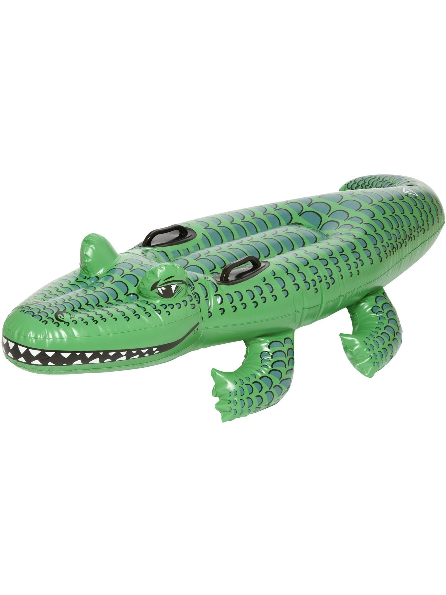 Smiffys Crocodile, Green Inflatable, Approx 140cm, Hawaiian Luau Fancy Dress, Hawaiian Dress Up Accessories Halloween