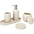 Amazon.com: Bathroom Accessories Set, 5 Pcs Complete Resin Bathroom ...