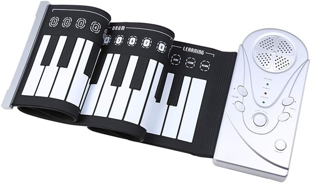 Yootu Foldable 49 Keys Flexible Soft Electronic Roll Up Keyboard Piano USB MIDI Keyboard Controller Hand Electronic Piano With Speaker Musical Instrument