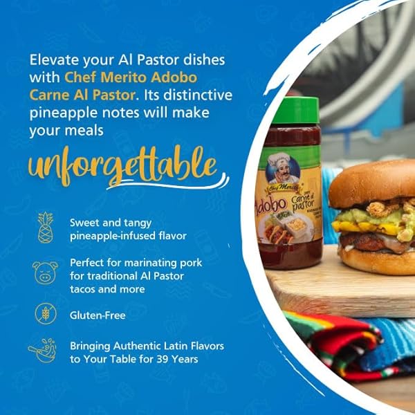 CHEF MERITO ADOBO CARNE AL PASTOR, 18.0 OUNCE