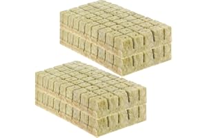 200 Pcs Rockwool Grow Cubes for Hydroponics Rock Wools Starter Plugs Stone Wool Garden Soilless Cultivation Seedlings Cutting