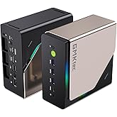 GMKtec AI Mini PC Ultra 9 285H (Turbo 5.4GHz) 96GB DDR5 2TB PCIe 4.0 SSD Mini Gaming Computer 3X M.2 Expansion Slots, Oculink, Quad Screen 8K Display EVO-T1
